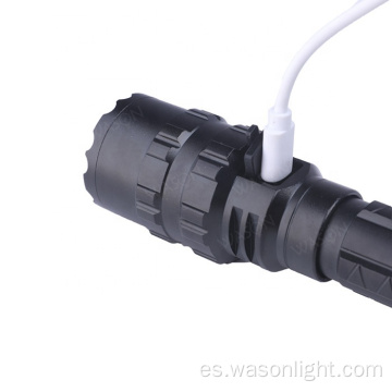 Professional duradero Do resistente T6 10W Husky LED LIGHT USB USB Recargable Linterna de largo alcance para acampar